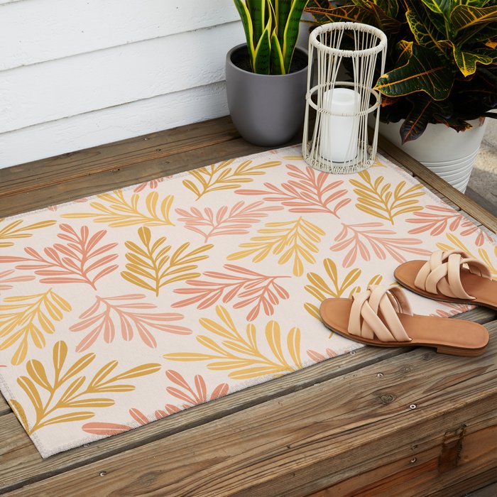 Warm Leaf Harmony Outdoor Rug Gallery Image 2
