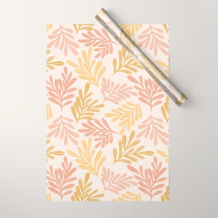 Warm Leaf Harmony Wrapping Paper Gallery Image 1