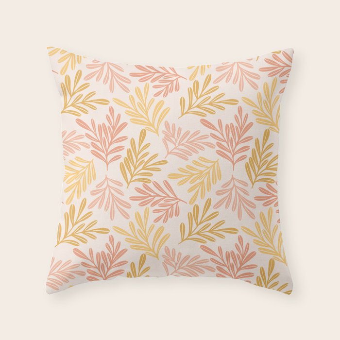 Warm Leaf Harmony Throw Pillow Gallery Image 6