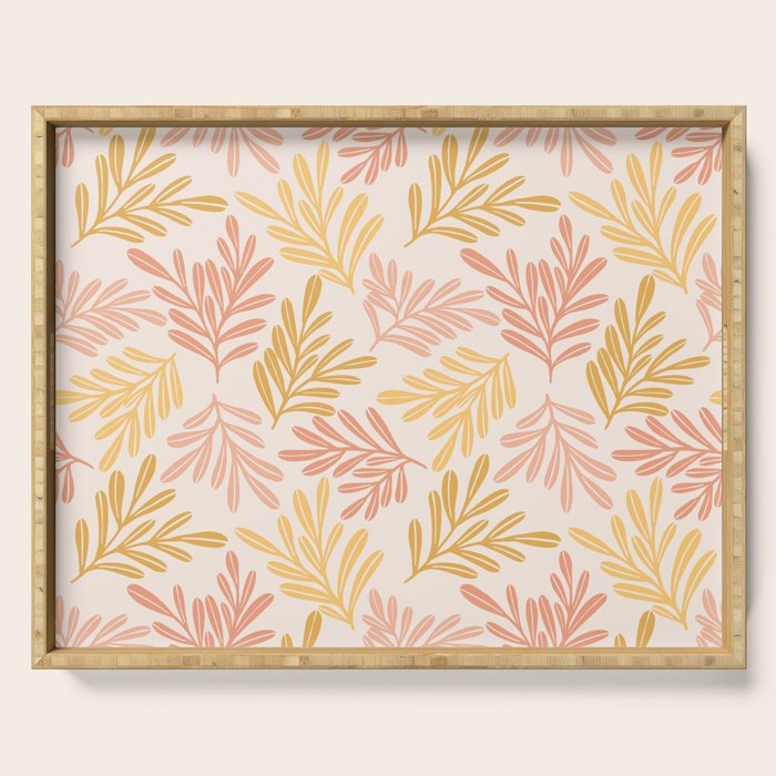 Warm Leaf Harmony Serving Tray Gallery Image 1