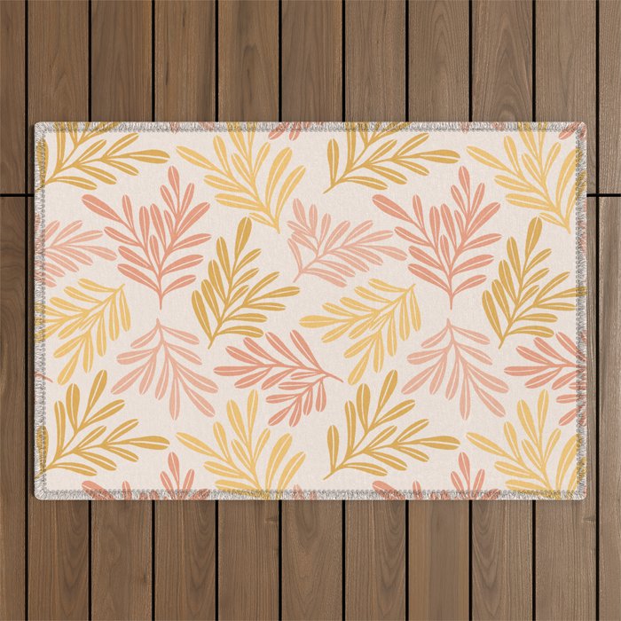Warm Leaf Harmony Outdoor Rug Gallery Image 1