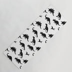 Black + White Dinosaurs Yoga Mat Gallery Image 1