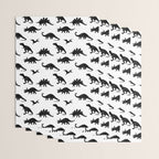 Black + White Dinosaurs Wrapping Paper Gallery Image 3