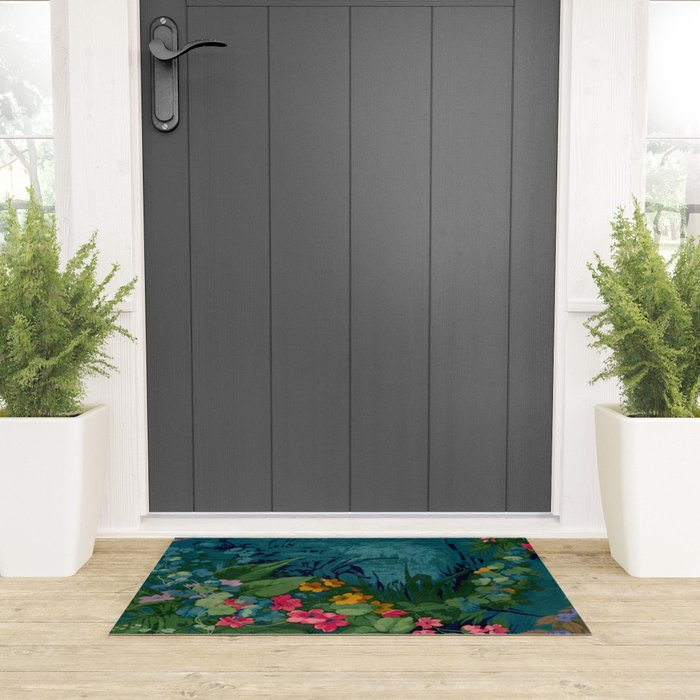 Antique Botanical Garden 1860 Welcome Mat Gallery Image 3