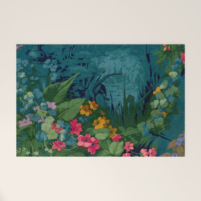 Antique Botanical Garden 1860 Welcome Mat Gallery Image 1