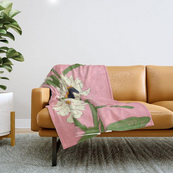 Sunflower Pink Sami Throw Blanket Gallery Image 1