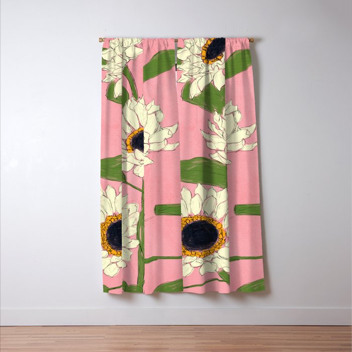 Sunflower Pink Sami Window Curtain Gallery Image 3