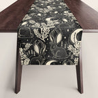 Jackalope - black and cream  Table Runner Gallery Image 1