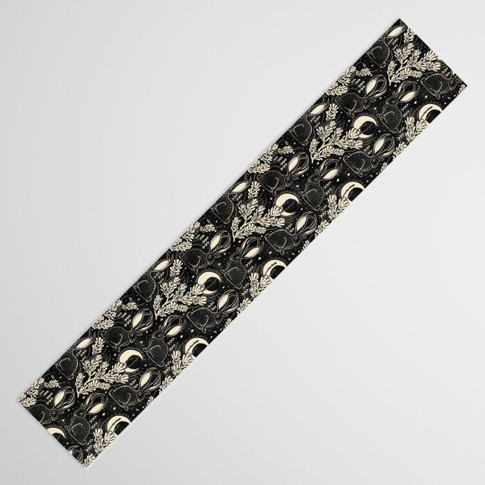 Jackalope - black and cream  Table Runner Gallery Image 3