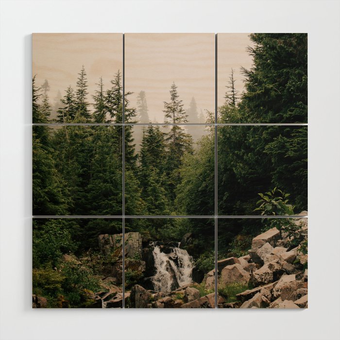 Baby Waterfall Wood Wall Art Gallery Image 1