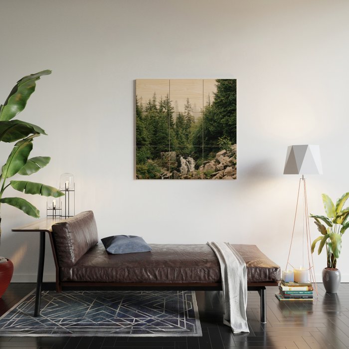 Baby Waterfall Wood Wall Art Gallery Image 2