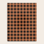 Halloween Gingham Check Pattern in Black and Muted Orange Notebook Gallery Image 4