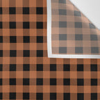 Halloween Gingham Check Pattern in Black and Muted Orange Wall Tapestry Gallery Image 3