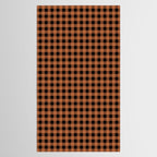 Halloween Gingham Check Pattern in Black and Muted Orange Tablecloth Gallery Image 2