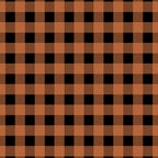 Halloween Gingham Check Pattern in Black and Muted Orange Coffee Mug Gallery Image 2