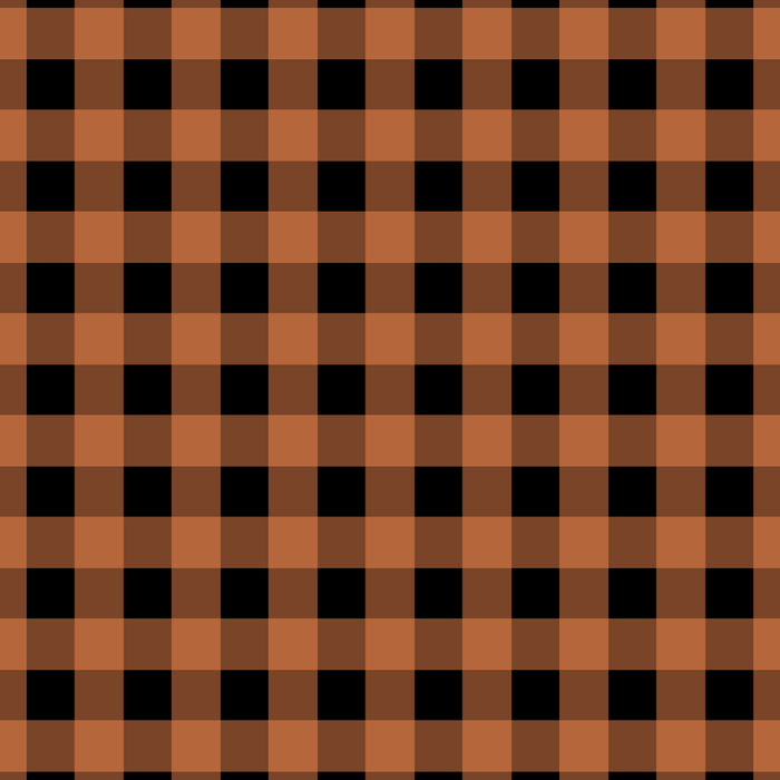 Halloween Gingham Check Pattern in Black and Muted Orange Coffee Mug Gallery Image 2