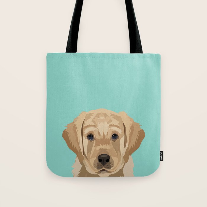 Labrador puppy pet portrait wall art and gifts for dog breed lovers Tote Bag Gallery Image 1
