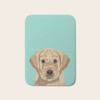 Labrador puppy pet portrait wall art and gifts for dog breed lovers Bath Mat Gallery Image 1