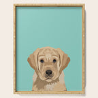 Labrador puppy pet portrait wall art and gifts for dog breed lovers Serving Tray Gallery Image 1
