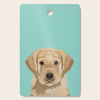 Labrador puppy pet portrait wall art and gifts for dog breed lovers Cutting Board Gallery Image 1