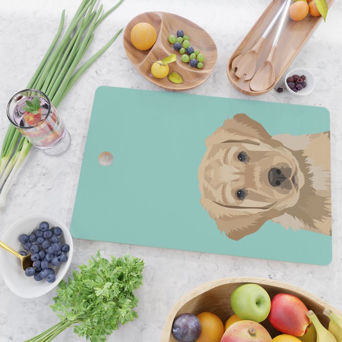 Labrador puppy pet portrait wall art and gifts for dog breed lovers Cutting Board Gallery Image 2
