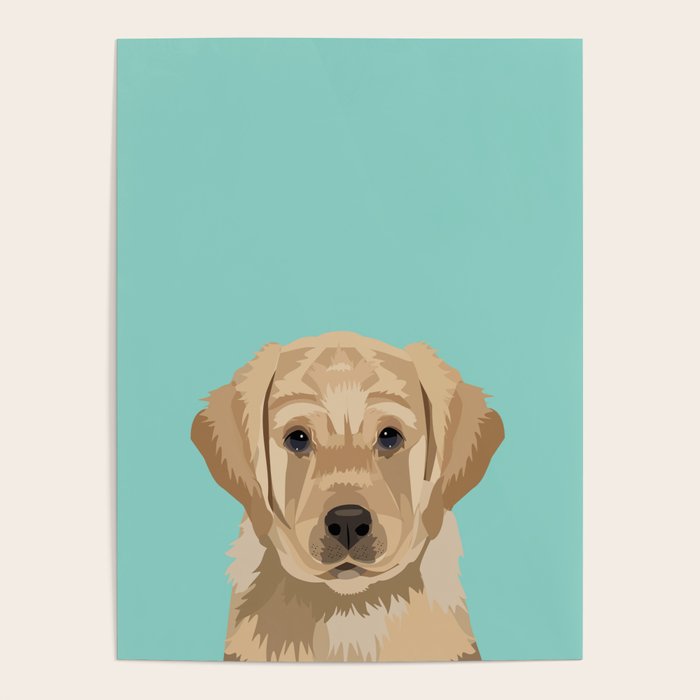 Labrador puppy pet portrait wall art and gifts for dog breed lovers Poster Gallery Image 4