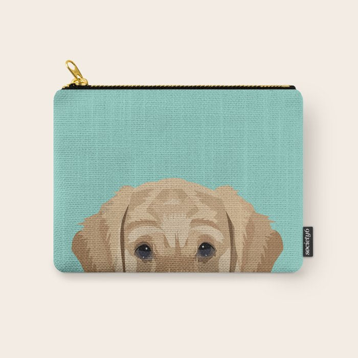 Labrador puppy pet portrait wall art and gifts for dog breed lovers Carry All Pouch Gallery Image 1