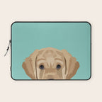 Labrador puppy pet portrait wall art and gifts for dog breed lovers Laptop Sleeve Gallery Image 1