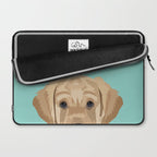 Labrador puppy pet portrait wall art and gifts for dog breed lovers Laptop Sleeve Gallery Image 2