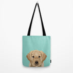 Labrador puppy pet portrait wall art and gifts for dog breed lovers Tote Bag Gallery Image 2