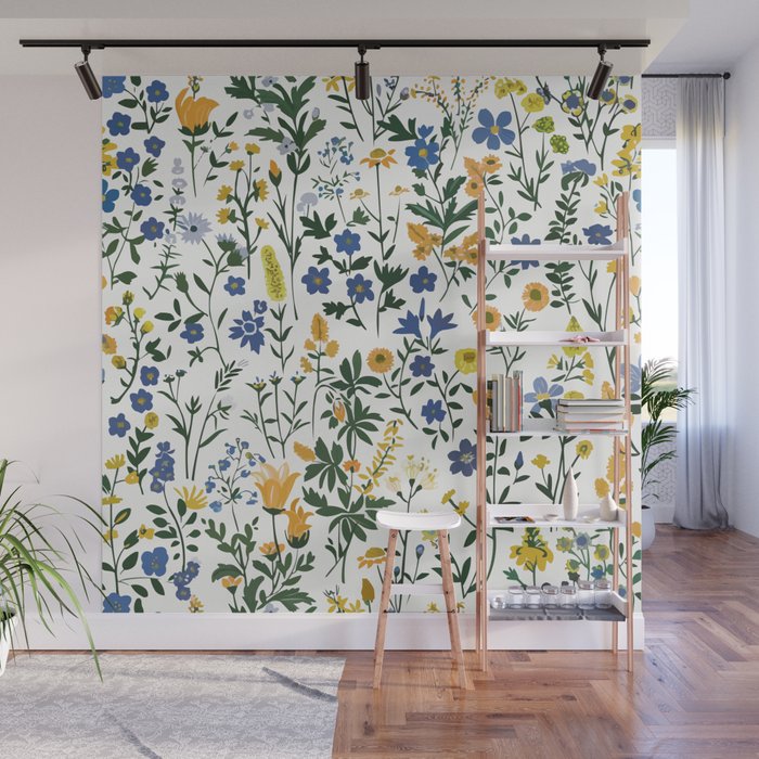 Florarium Cottage Floral Wall Mural Gallery Image 1