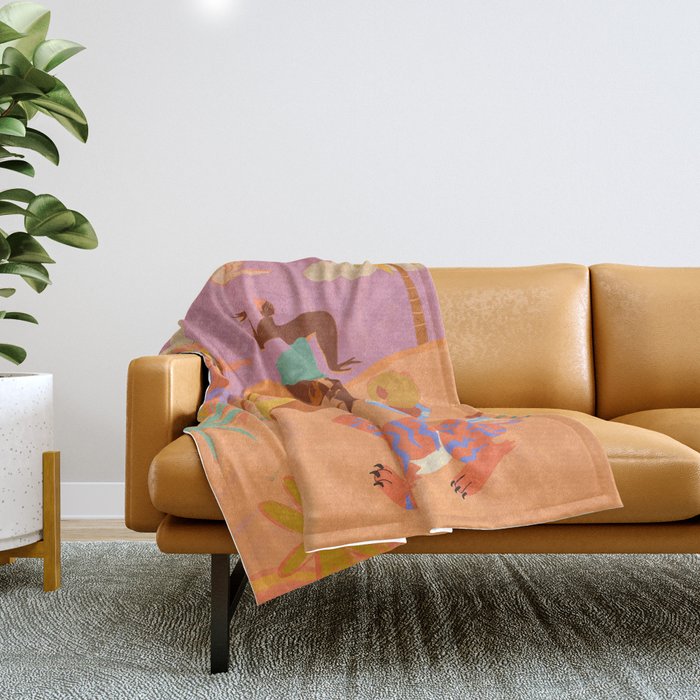 Party at Sunset Throw Blanket Gallery Image 1