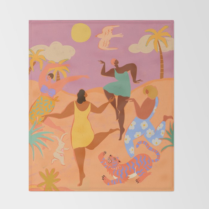 Party at Sunset Throw Blanket Gallery Image 2