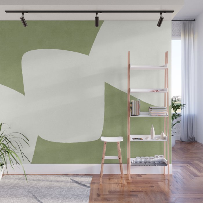 Minimal Shapes green Wall Mural Gallery Image 1