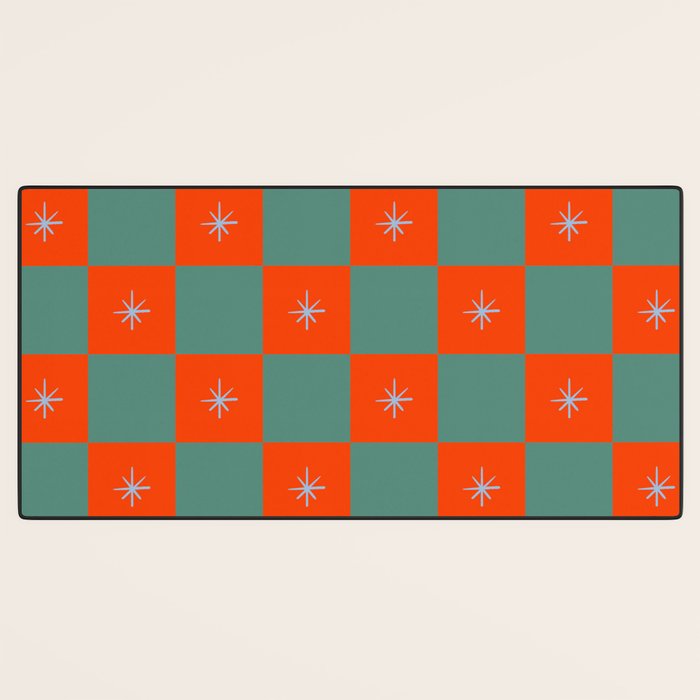 Grid Christmas snowflakes Desk Mat Gallery Image 3