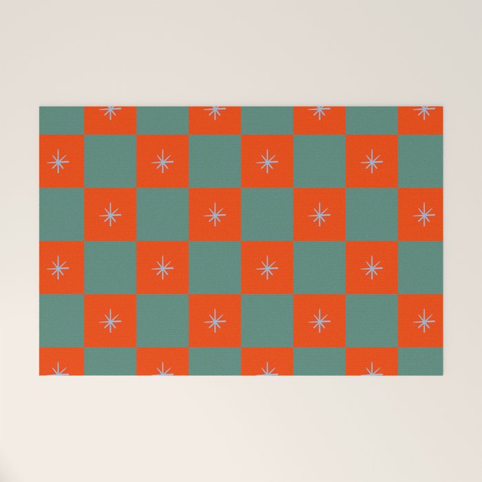 Grid Christmas snowflakes Welcome Mat Gallery Image 1