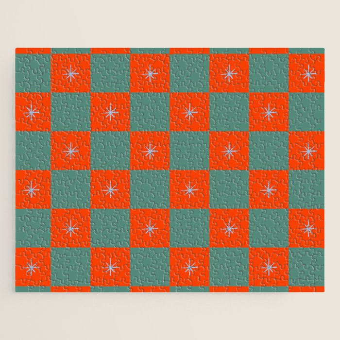 Grid Christmas snowflakes Jigsaw Puzzle Gallery Image 1