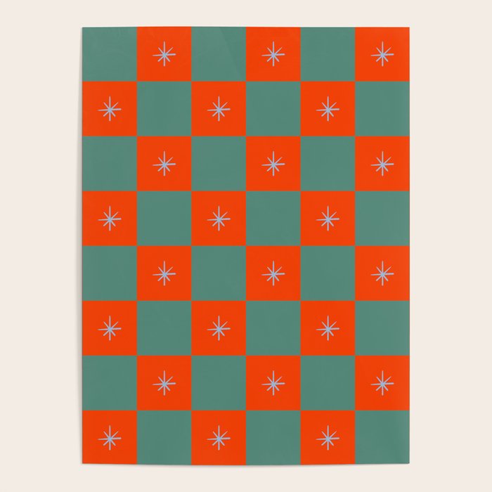 Grid Christmas snowflakes Poster Gallery Image 4