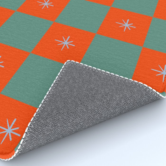 Grid Christmas snowflakes Rug Gallery Image 4