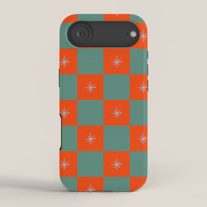 Grid Christmas snowflakes iPhone Case Gallery Image 2