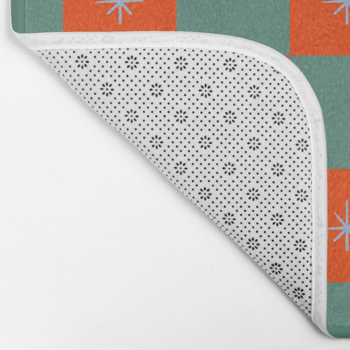 Grid Christmas snowflakes Bath Mat Gallery Image 2
