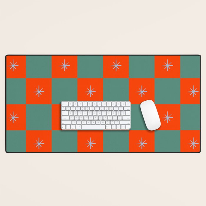 Grid Christmas snowflakes Desk Mat Gallery Image 1