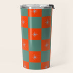 Grid Christmas snowflakes Travel Mug Gallery Image 2