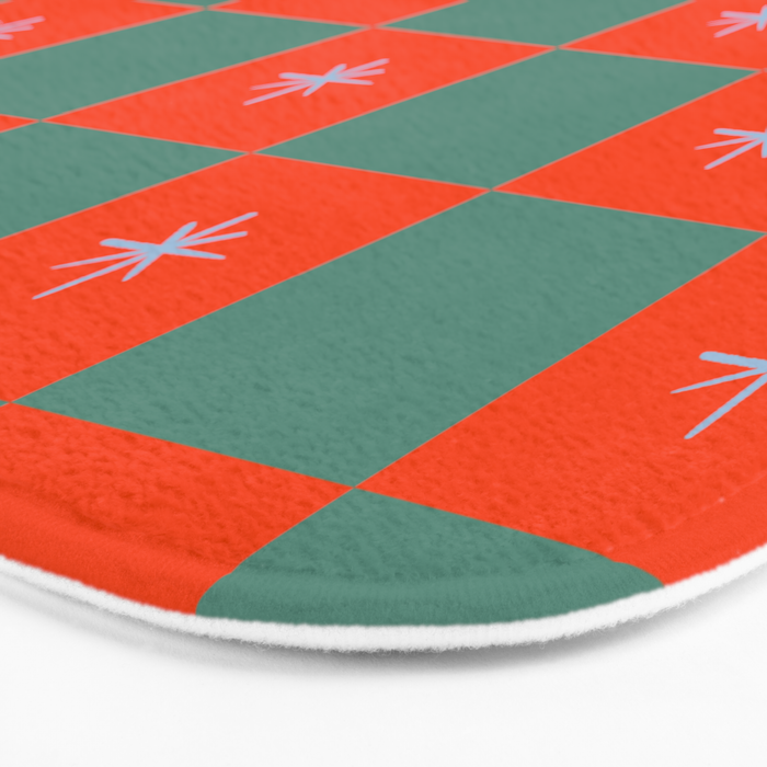 Grid Christmas snowflakes Bath Mat Gallery Image 3