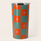 Grid Christmas snowflakes Travel Mug Gallery Image 1