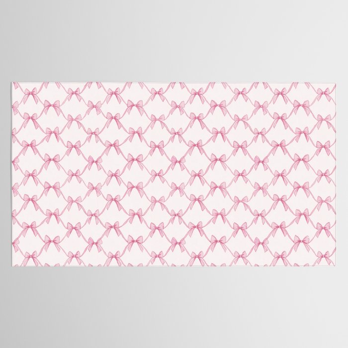 Coquette Aesthetic Pastel Pink Bows Cute Balletcore Joy of Together Tablecloth Gallery Image 2