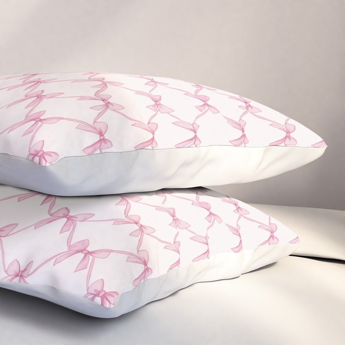 Coquette Aesthetic Pastel Pink Bows Cute Balletcore Joy of Together Pillow Sham Gallery Image 3