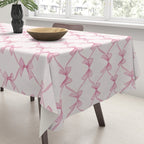 Coquette Aesthetic Pastel Pink Bows Cute Balletcore Joy of Together Tablecloth Gallery Image 3