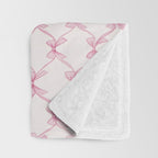 Coquette Aesthetic Pastel Pink Bows Cute Balletcore Joy of Together Throw Blanket Gallery Image 3