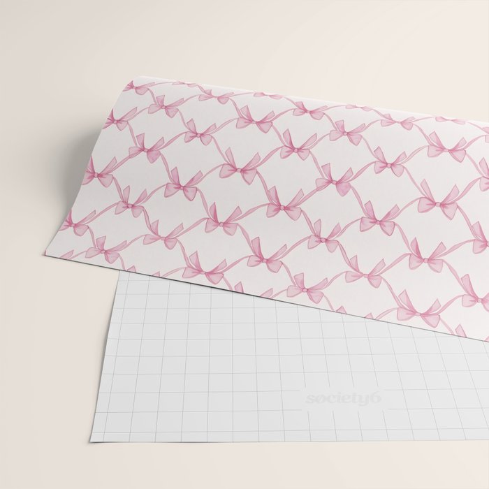 Coquette Aesthetic Pastel Pink Bows Cute Balletcore Joy of Together Wrapping Paper Gallery Image 2